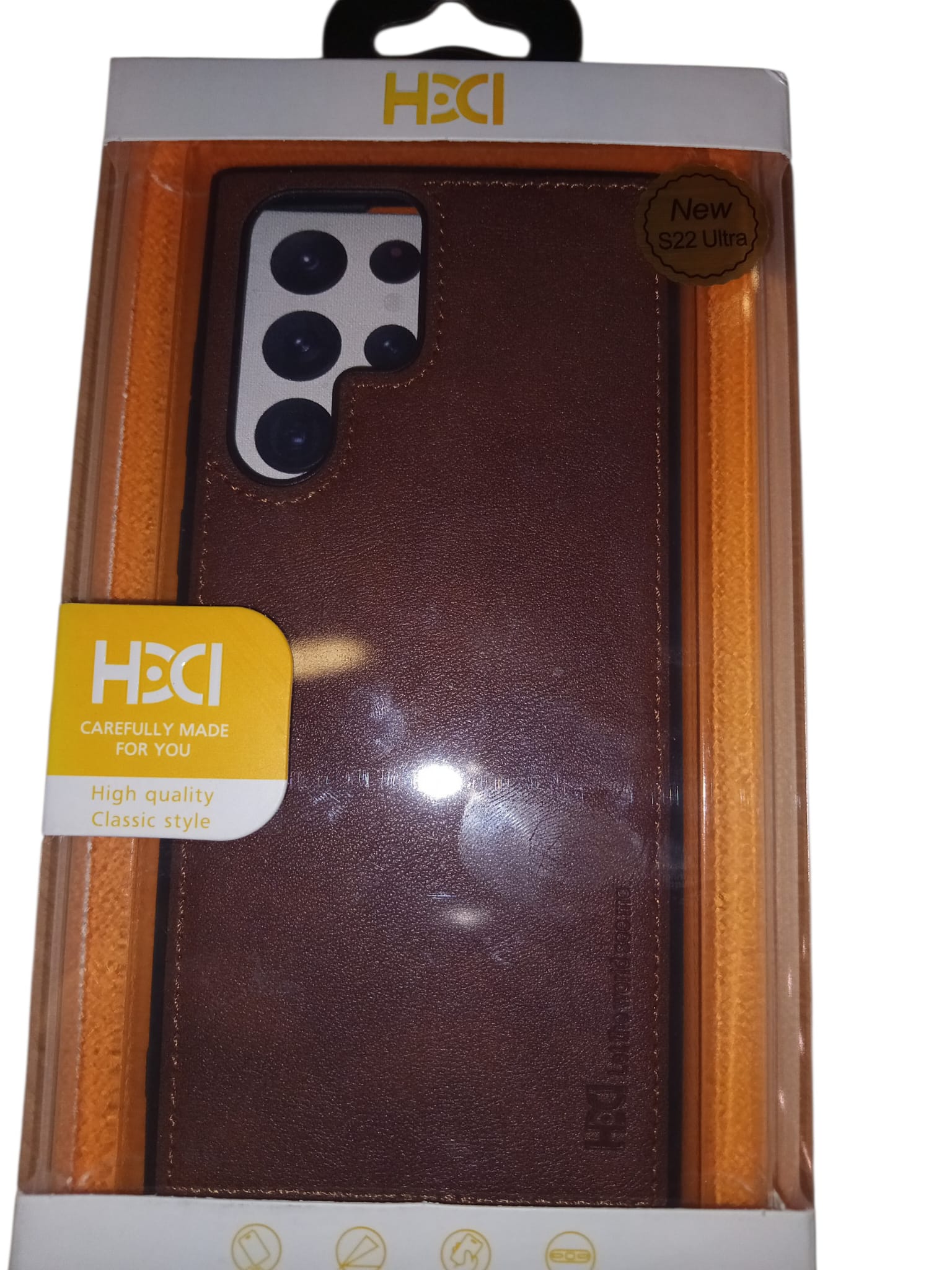 Picture of Brown Leather Luxury Case Cover HED